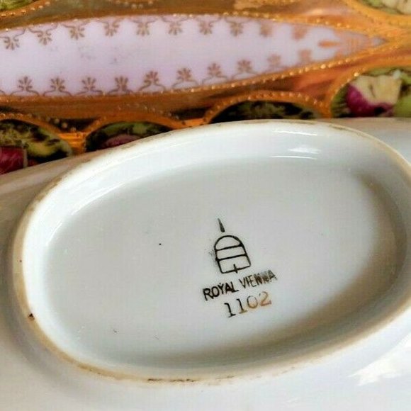 ROYAL VIENNA 1102 OVAL OLIVE CONDIMENTS RELISH SERVING DISH vintage set of 2 - Picture 6 of 10